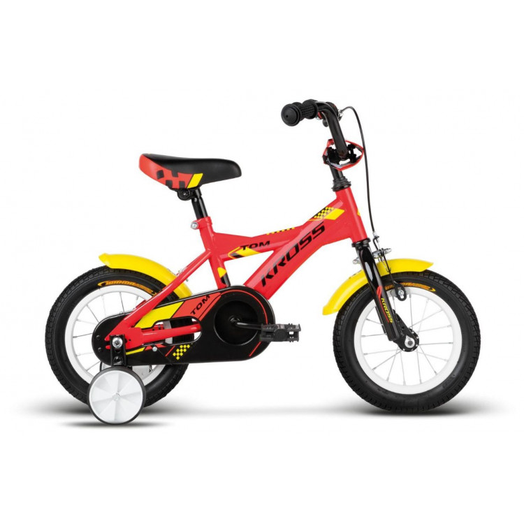 Detský bicykel 12 Kross Tom Červeno-žlto-čierny